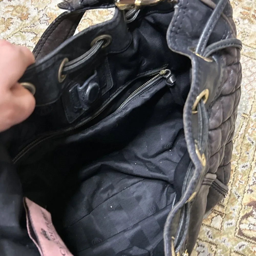Y2K Juicy Couture Vintage Genuine Leather Shoulder Bag Shoulder Quilted - Picture 14 of 16